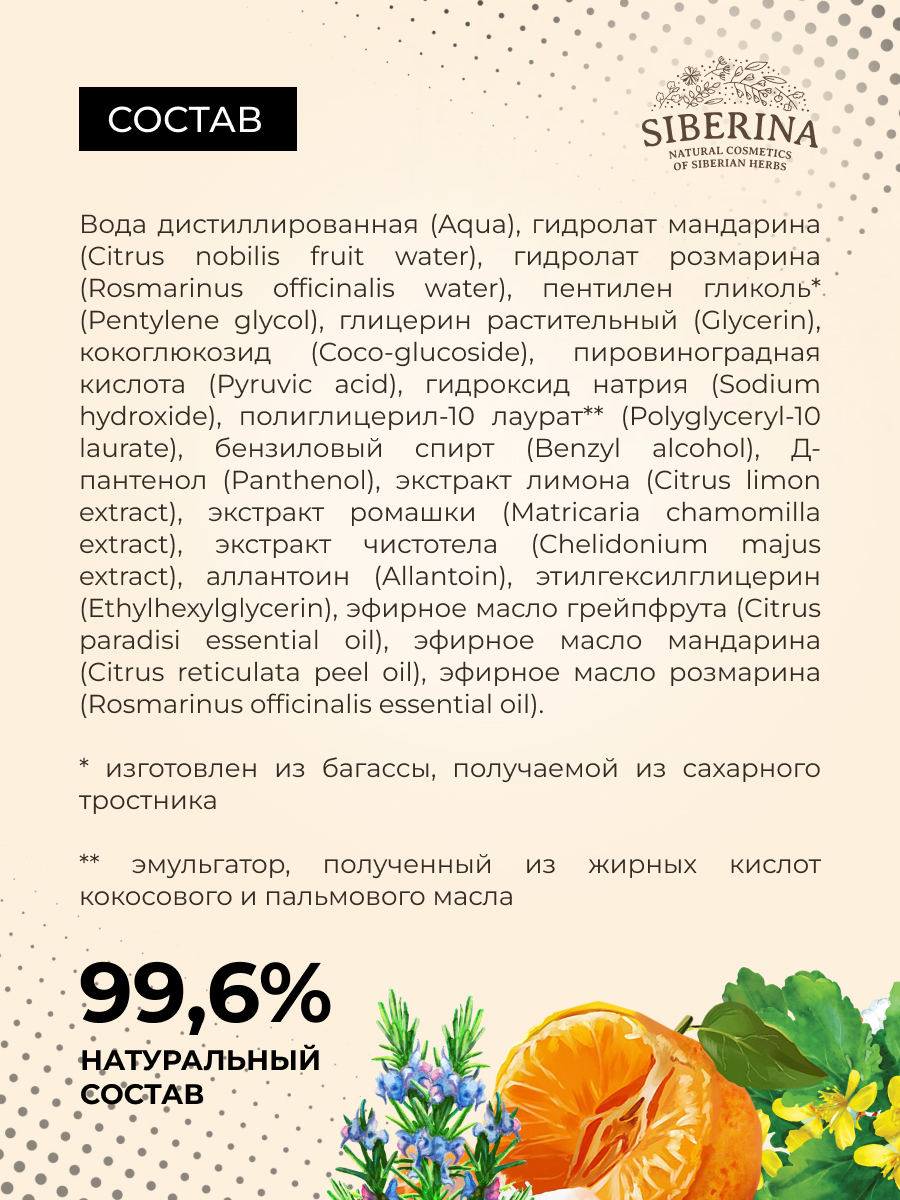 Мицеллярная вода против воспалений и черных точек для жирной и проблемной  кожи с пировиноградной кислотой MCL(10)-SIB - купить в интернет-магазине  Siberina.ru в Москве